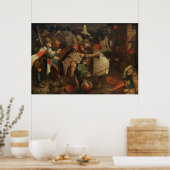 Poster Le combat des aveugles, 1643 (Cuisine)