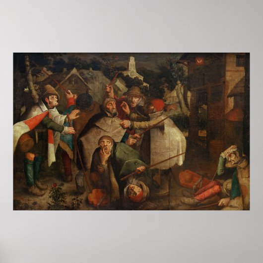 Poster Le combat des aveugles, 1643 (Devant)