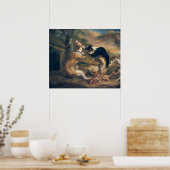 Poster Le combat des chiens, 1678 (Cuisine)