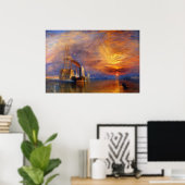 Poster Le Combat du Temeraire de J.M.W. Turner (Bureau à domicile)