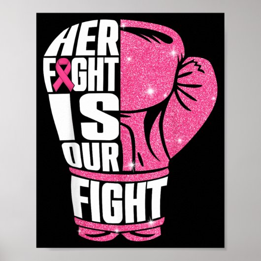 Poster Le combat est le combat de sensibilisation au canc (Devant)