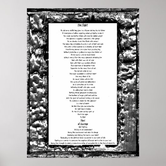 Poster Le combat et les signes du courage (Devant)