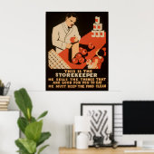 Poster Le commerçant doit garder la nourriture propre WPA (Bureau à domicile)