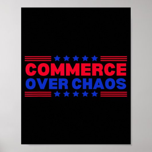 Poster Le commerce sur le chaos Trump rend l'Amérique ric (Devant)