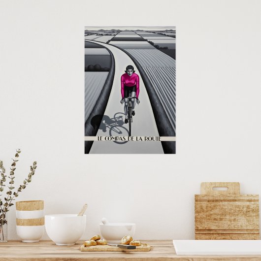 POSTER LE COMPAS DE LA ROUTE (Cuisine)