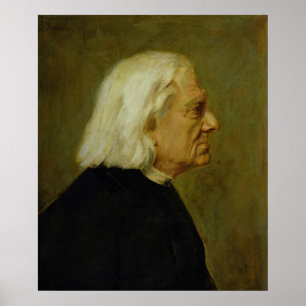 Poster Le compositeur Franz Liszt, 1884
