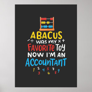Poster Le Comptable Abacus Était Mon Jouet Préféré