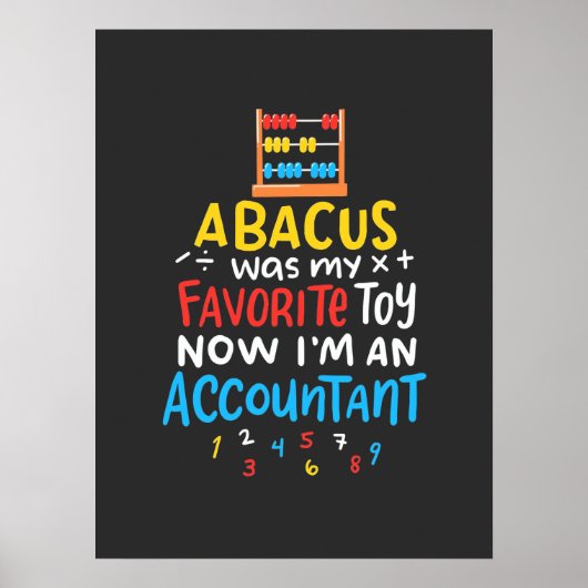 Poster Le Comptable Abacus Était Mon Jouet Préféré (Devant)