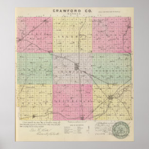 Poster Le comté de Crawford, le Kansas