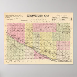 Poster Le comté de Dawson, Nébraska