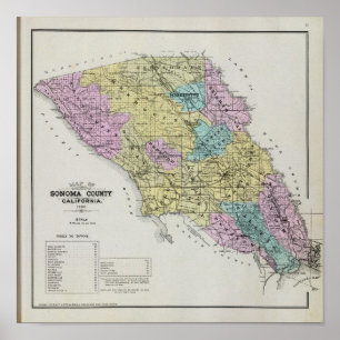 Poster Le comté de Sonoma, la Californie 19