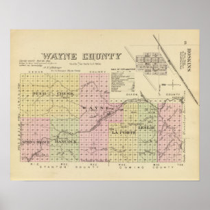 Poster Le comté de Wayne, Nébraska