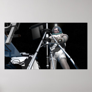 Poster Le concept de l'artiste de la future exploration