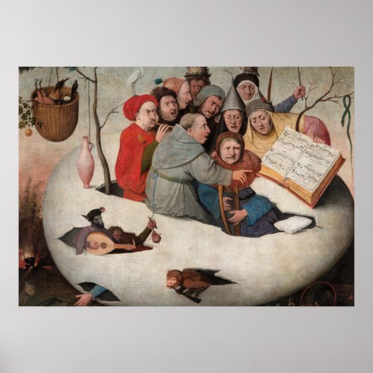 Poster Le concert dans l'oeuf par Hieronymus Bosch (Devant)