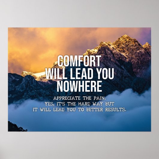 Poster Le Confort Ne Vous Menera nulle part (Devant)