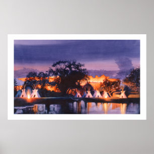 Poster Le "Conseil met le feu" à l'aquarelle, Paul