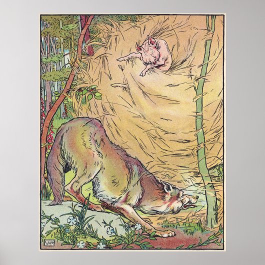 Poster Le conte de fée des Trois Petits Cochons Paille Ho (Devant)