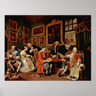 Poster Le contrat de mariage par William Hogarth