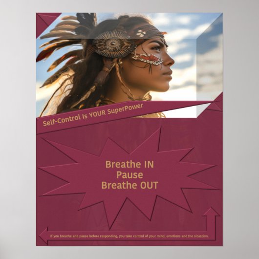 Poster Le contrôle de soi est votre superpuissance (Devant)