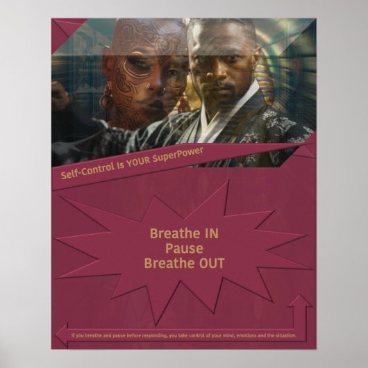 Poster Le contrôle de soi est votre superpuissance (Devant)
