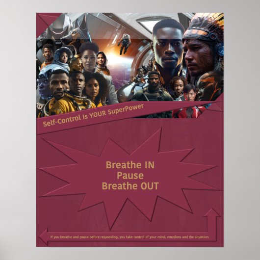 Poster Le contrôle de soi est votre superpuissance (Devant)