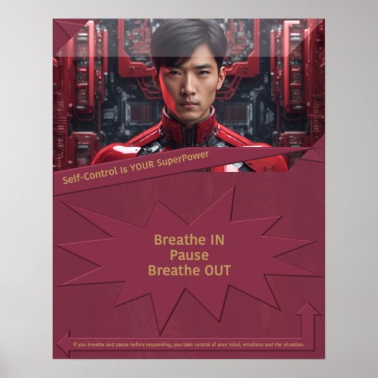 Poster Le contrôle de soi est votre superpuissance (Devant)