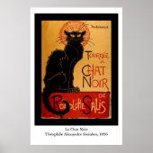 Poster Le Conversation Noir de Steinlen (Devant)