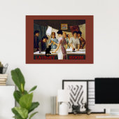 Poster Le Conversation Noir Laverie (Bureau à domicile)