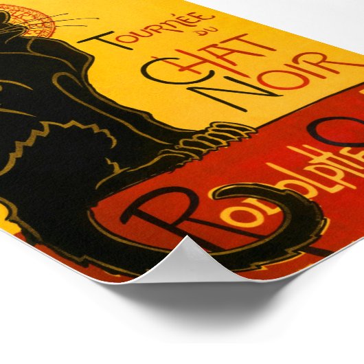 Poster Le Conversation Noir Le Chat Noir Art Nouveau Vint (Coin)