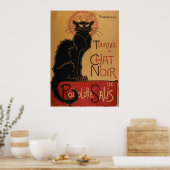 Poster Le conversation Noir - Steinlen (Cuisine)