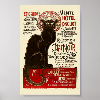 Poster Le Conversation Noir, Vente Hôtel Drouot Beaux Art