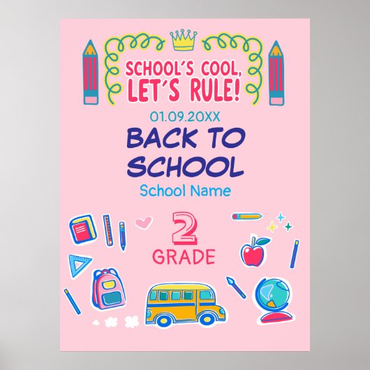 Poster Le cool de l’école, régnons sur l’école secondaire (Devant)