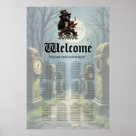Poster Le corbeau alimenté par le café (Devant)