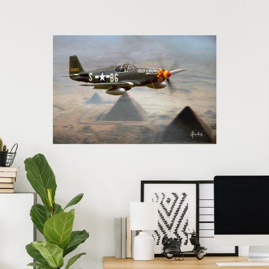 Poster "Le Corbeau et les Pyramides" (Bureau à domicile)