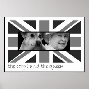 Poster Le corgi et la reine