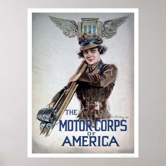 Poster Le corps automobile d'Amérique - Jeune femme (US02 (Devant)