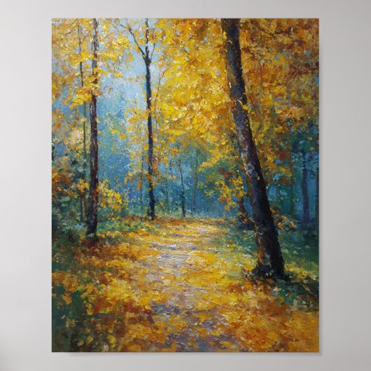 Poster Le Corridor Doré : Un Chemin Ensoleillé (Devant)