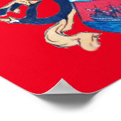 Poster LE CORSAIRE NOIR Rouge (Coin)