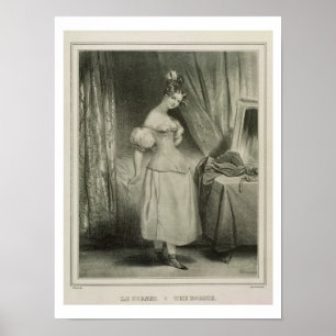 Poster Le Corset, gravé par Alfred Leon Lemercier (fl.