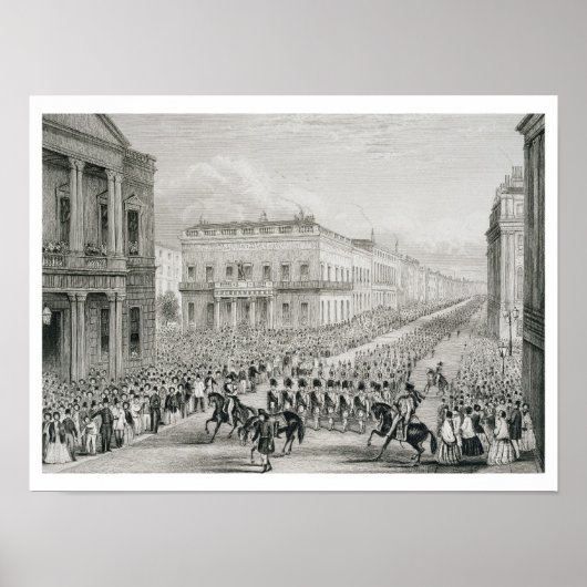 Poster Le cortège funèbre de Wellington passant devant le (Devant)