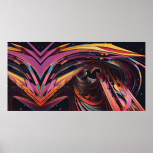 Poster Le Cosmos Plié Seulement Deux Fois - Ken Gage Art