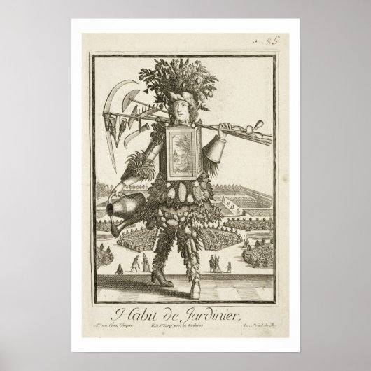Poster Le costume du jardinier, illustration tirée du "Di (Devant)