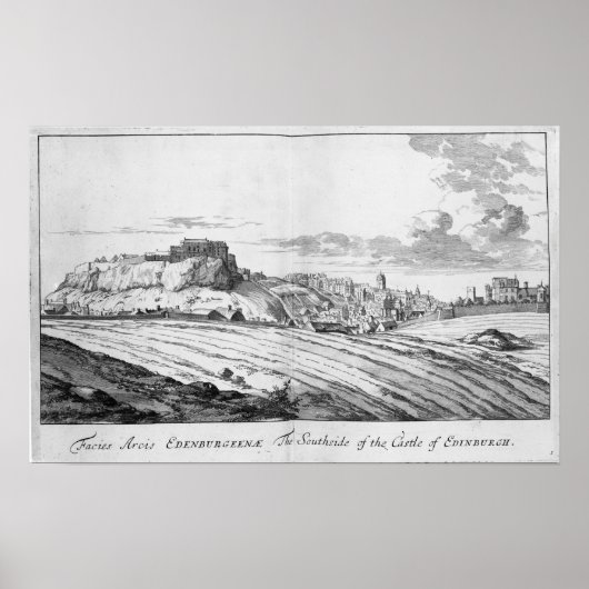 Poster Le côté sud du château d'Édimbourg (Devant)