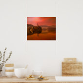 Poster Le coucher de soleil de Lake Bled | Beauté naturel (Cuisine)