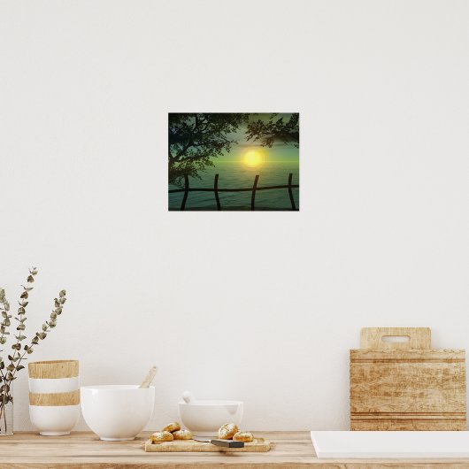 Poster Le coucher de soleil de Monet (Cuisine)