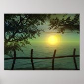 Poster Le coucher de soleil de Monet (Devant)