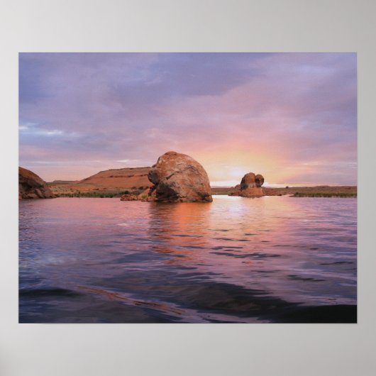 Poster Le coucher de soleil du lac Powell (Devant)