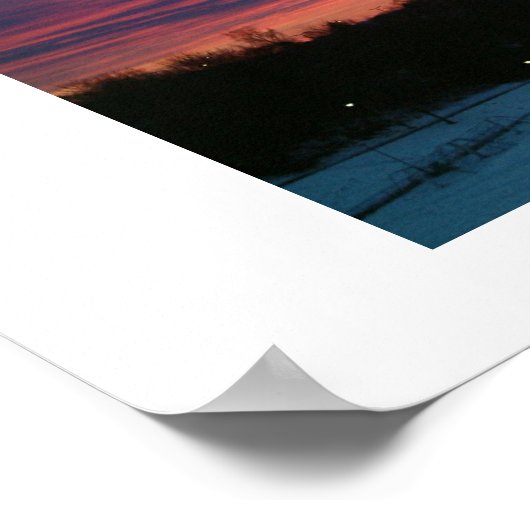 Poster Le coucher du soleil d'Oslo (Coin)