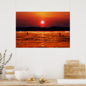 Poster Le coucher du soleil du lac Lanier (Cuisine)