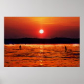 Poster Le coucher du soleil du lac Lanier (Devant)